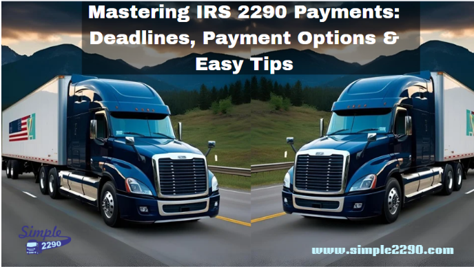 Mastering IRS 2290 Payments: Deadlines, Payment Options & Easy Tips